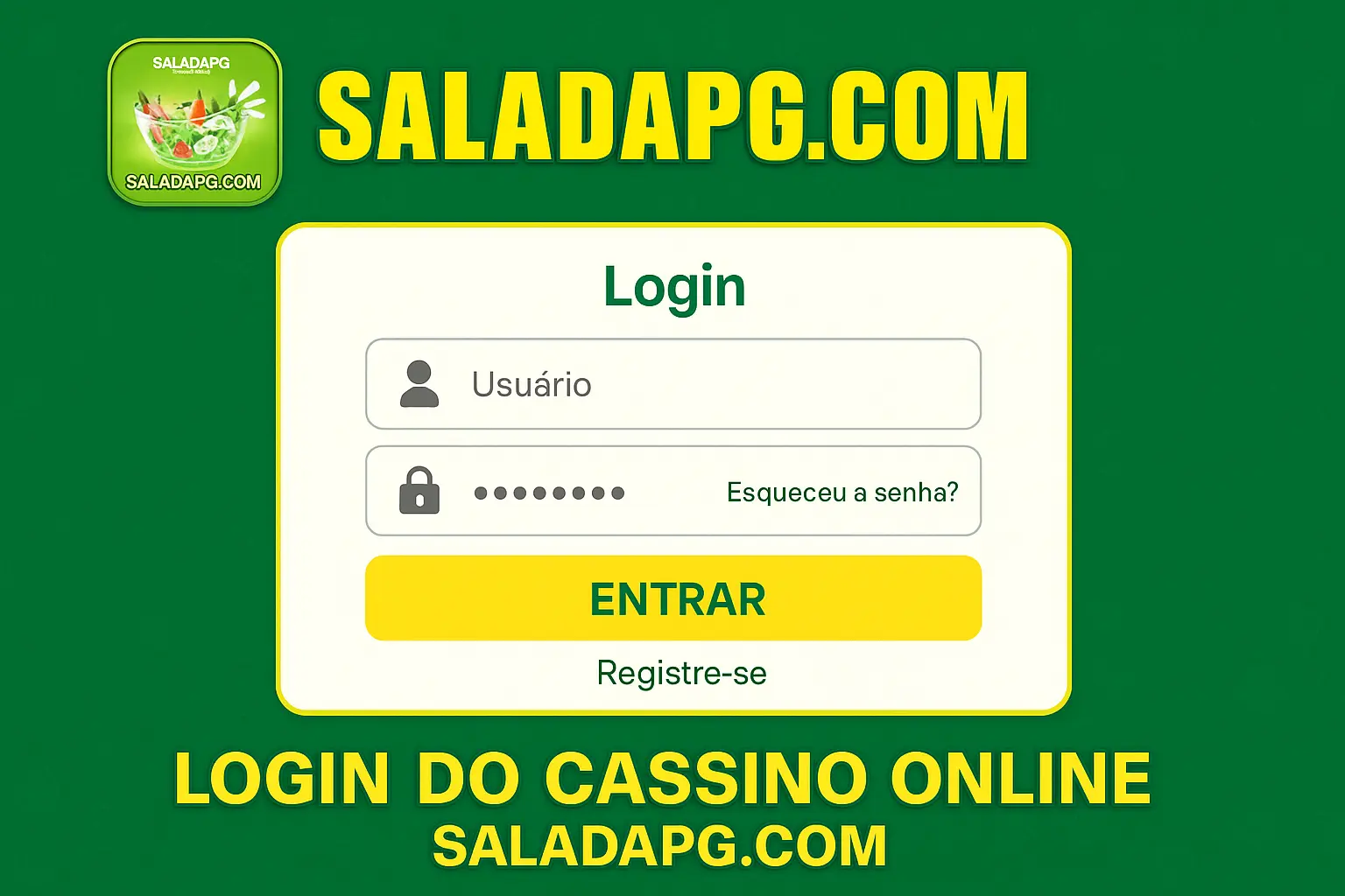 Não Perca tempo, o rRgistro na site SALADAPG.COM